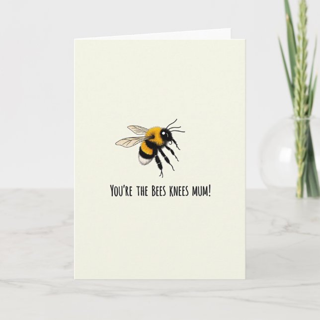Carte de sentiment Bees Knees Mum (Devant)