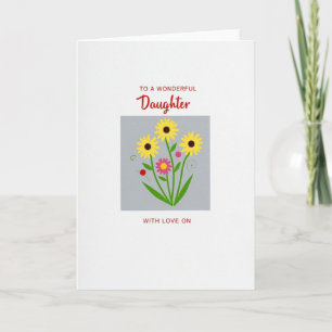 Carte de sentiment de fleur Chevron