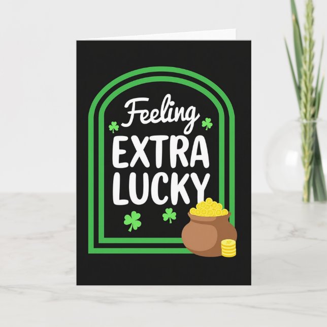Carte de sentiment extra chanceux (Devant)