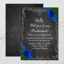 Carte de servante d'automne du Royal Blue Rose Cha