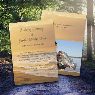 Carte de service funéraire commémoratif Ocean Beac