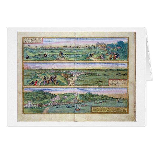 Carte de Séville, de Cadix, et de Malaga, de (Devant horizontal)