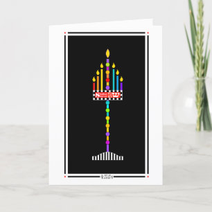 Carte de Shabbat Shalom Menorah