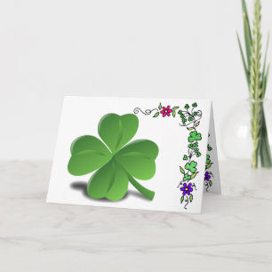 Carte de Shamrock de la Saint-Patrick