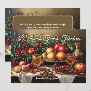 Carte de Shana Tova Sunset Seder Nature morte