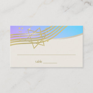 Carte de siège Bat mitzvah de musique