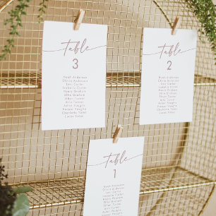 Carte de siège Boho Chic Blush Rose
