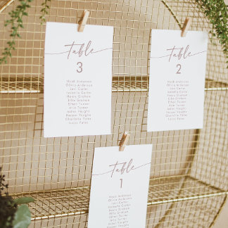 Carte de siège Boho Chic Blush Rose