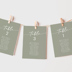 Carte de siège Boho Chic Sage Green