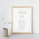 Carte de siège de Mariage classique en noir et or<br><div class="desc">Présentez notre tableau de bord classique classique noir & or Mariage Numéro de table, une façon raffinée et élégante de guider vos invités vers leurs tables. Ce design présente un design élégant avec du texte noir et des accents dorés luxueux, créant un look sophistiqué et intemporel. Idéal pour les mariages...</div>