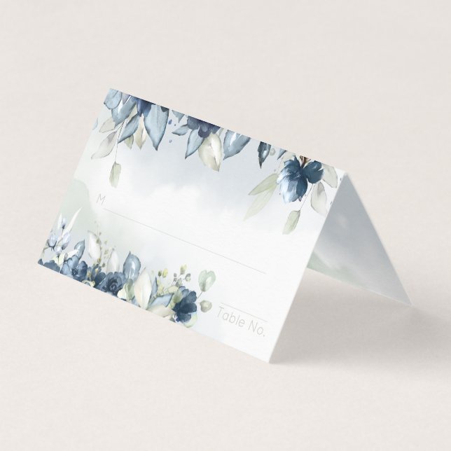 Carte de siège de table d'hôtes Rose en cascade (Front)