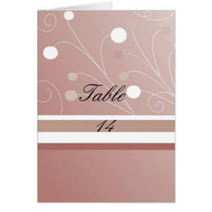 Carte de siège de table Mocha