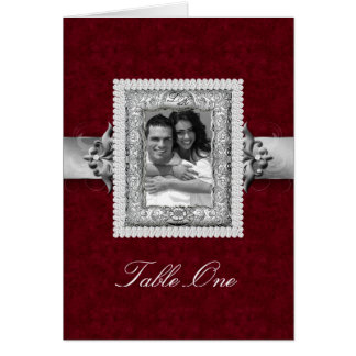 Carte de siège de table Xmas Bijoux Mariage Rouge