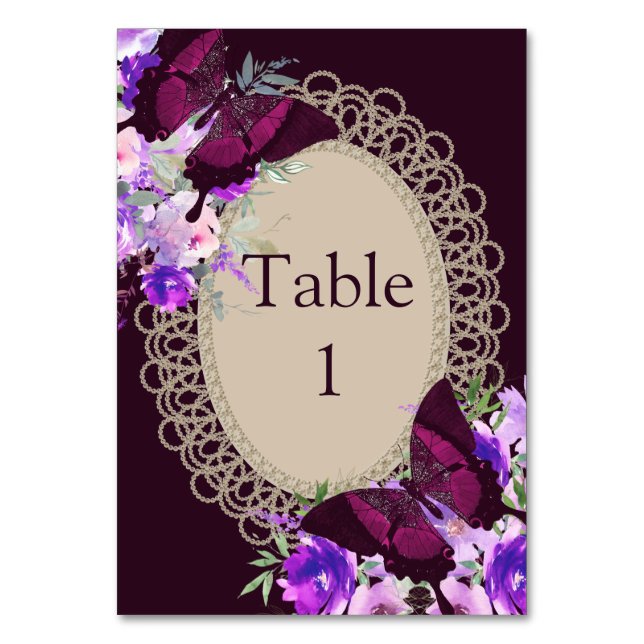 Carte de siège en dentelle violette (Par défaut)