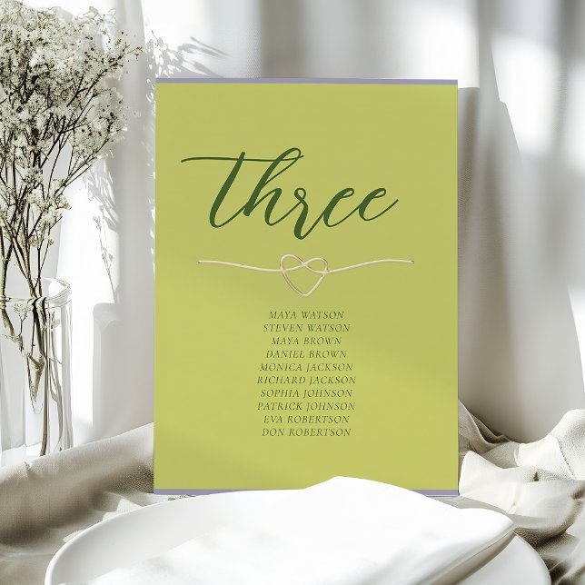 Carte de siège Mariage de couleur vive (Créateur téléchargé)