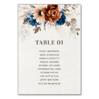 Carte de siège Mariage en laiton en terre cuite Ma