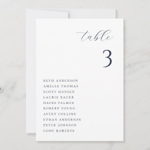 Carte de siège minimaliste chic Mariage