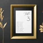 Carte de siège minimaliste pour Mariage<br><div class="desc">Contemporary Chic Minimalist,  carte mariage.</div>