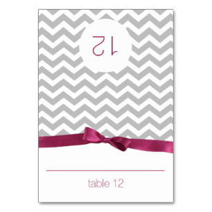 Carte de siège moderne Zig Zag et Berry Bow