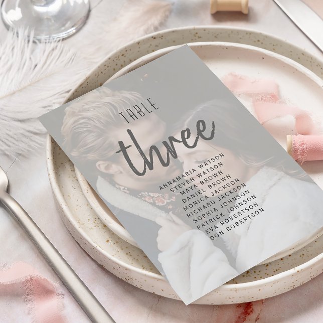 Carte de siège photo Mariage moderne (Créateur téléchargé)