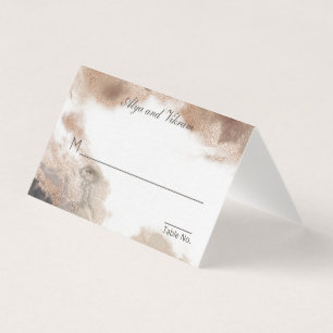 Carte de siège pour Mariage de Granit & Or