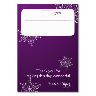 Carte de siège pourpre Snowflakes