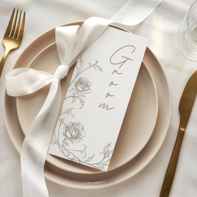 Carte de siège réservé pour le marié de mariage vi (Créateur téléchargé)