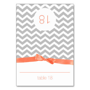 Carte de siège Zig Zag et Coral Bow