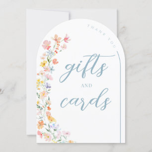 Carte de signalisation Pastel Wildflower Mariage C
