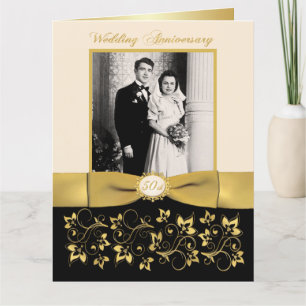 Carte de signature de photo avec invité pour le 50
