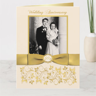 Carte de signature de photo avec invité pour le 50