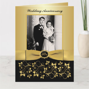 Carte de signature de photo avec invité pour le 50