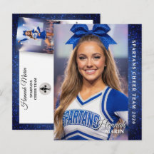 Carte de signature de pom-pom girl mini cartes de