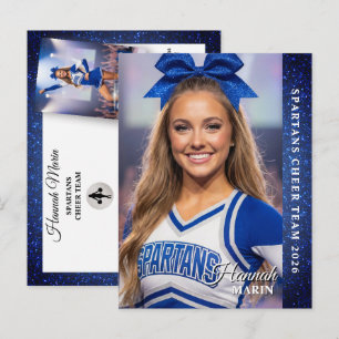 Carte de signature de pom-pom girl mini cartes de