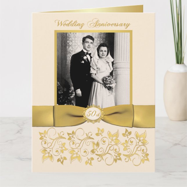 Carte de signature photo avec invité pour le 50e a (Devant)