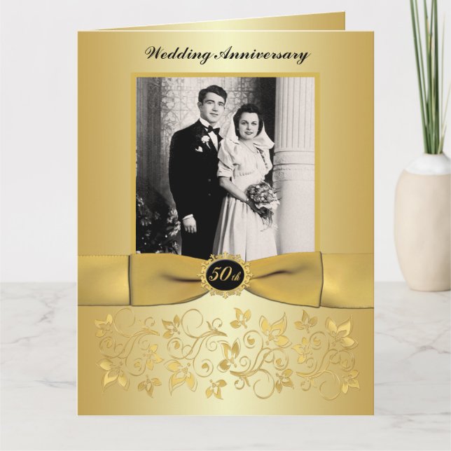 Carte de signature photo avec invité pour les 50 a (Devant)