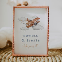 Carte de signe alimentaire d'avion Vintage modifia