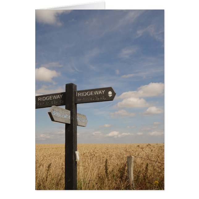 Carte de signe de chemin de Ridgeway (Devant)