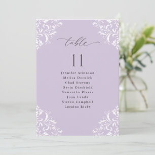 Carte de signe élégant Mariage Lavender