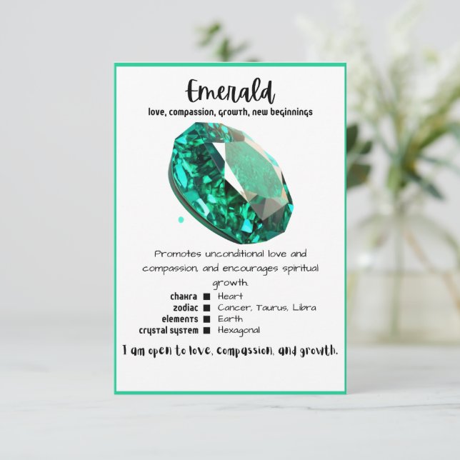 Carte de signification Emerald Crystal (Debout devant)