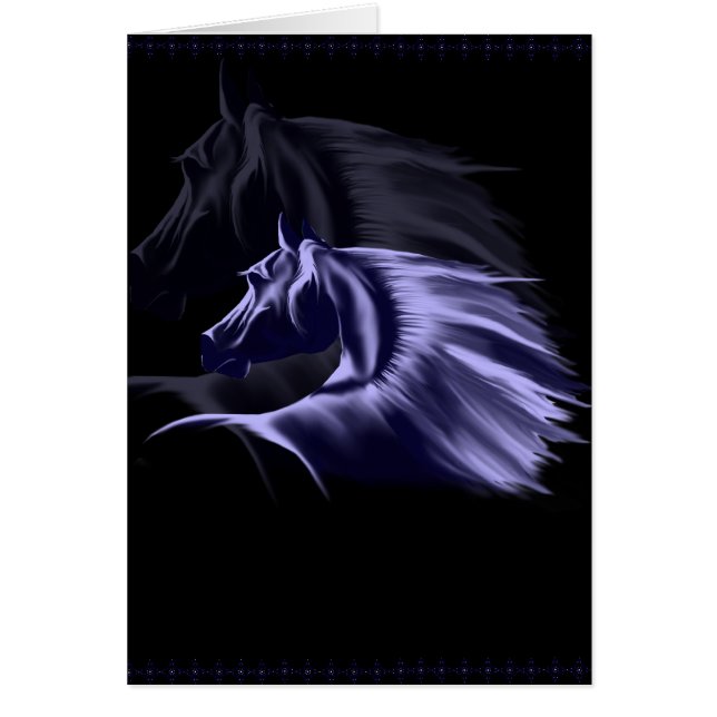 Carte de silhouette de cheval (Devant)