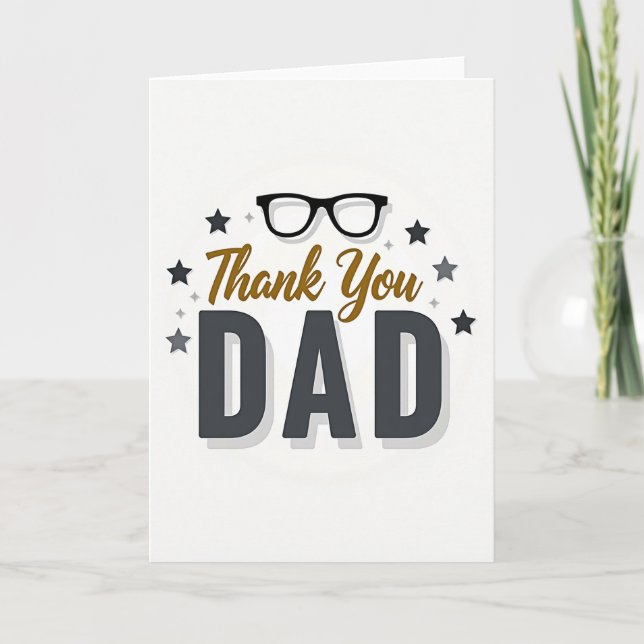 Carte de silhouette Merci Papa (Devant)