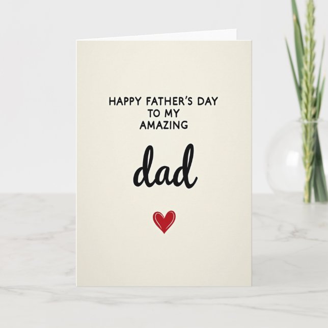Carte de Simple Amour pour Papa Incroyable (Devant)