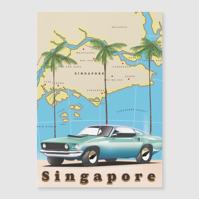 carte de Singapour (Devant)
