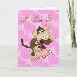 Carte de singe d'amour