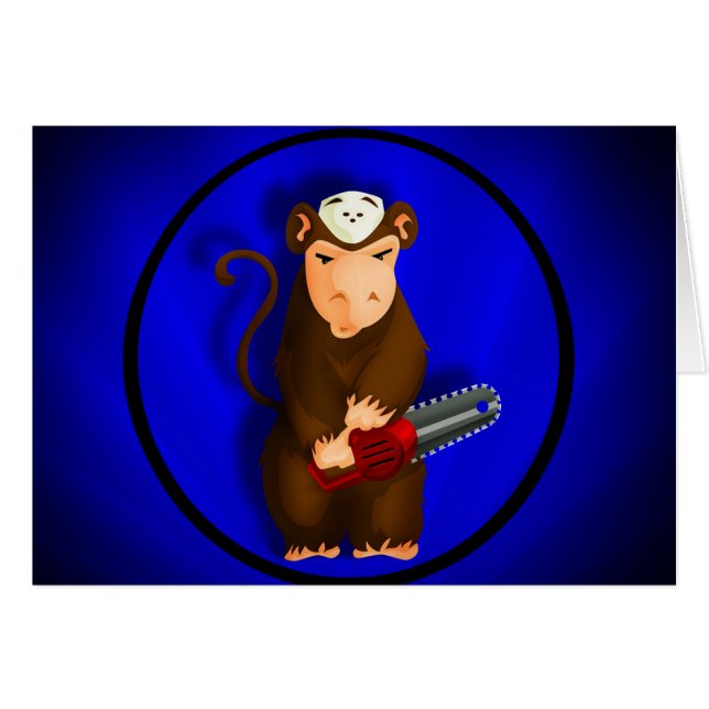 Carte de singe de tronçonneuse (Devant horizontal)