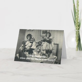 Carte de singe humoristique