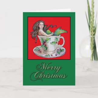 Carte de sirène de Noël