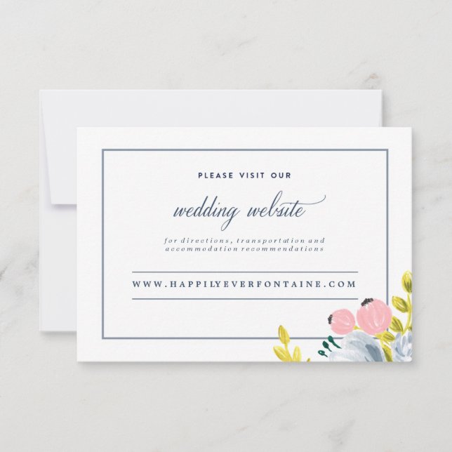 carte de site de fleurs de bloom printanier (Devant)