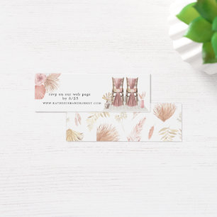Carte de site de mariage bohème rose tropical